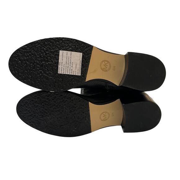 7-93 MICHAEL KORS Collection Pierce Ankle Boot Tumbled Leather Black Size 6M - Picture 6 of 8